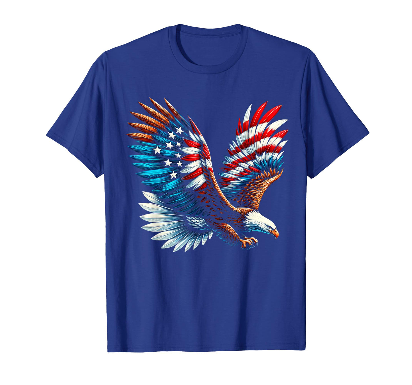 Bald Eagle & Patriotic American Flag 4th Of July T-Shirt
