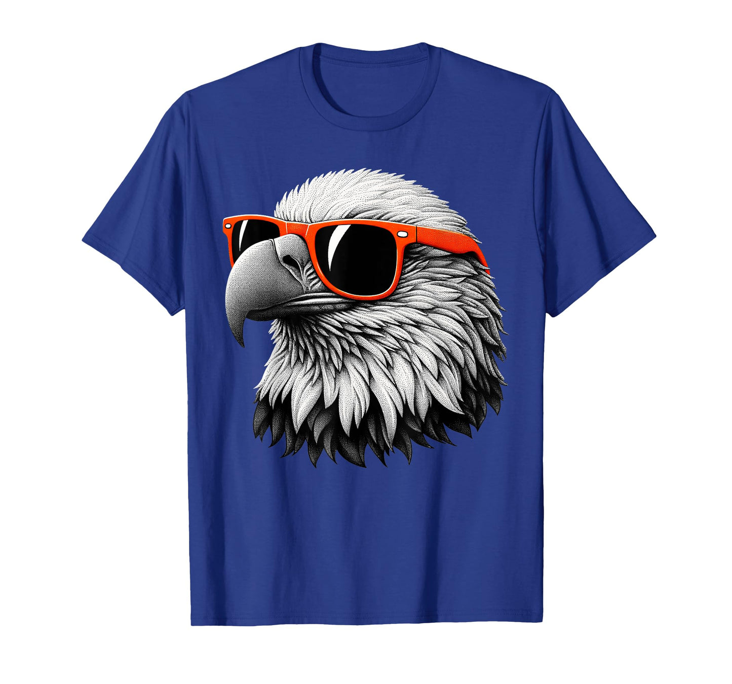 Cool Bald Eagle Bird Wearing Sunglasses Graphic Art T-Shirt