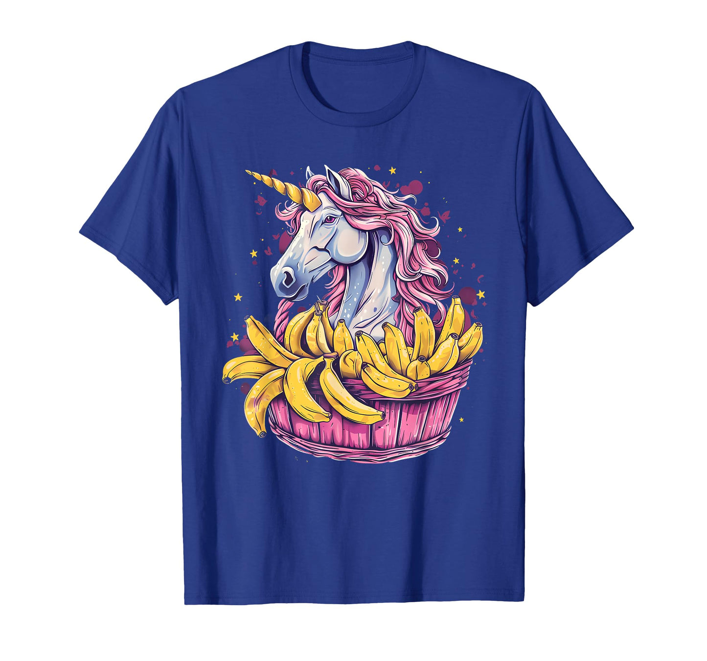 Banana Unicorn Portrait Bananas Fruit Artwork Banana Lover T-Shirt