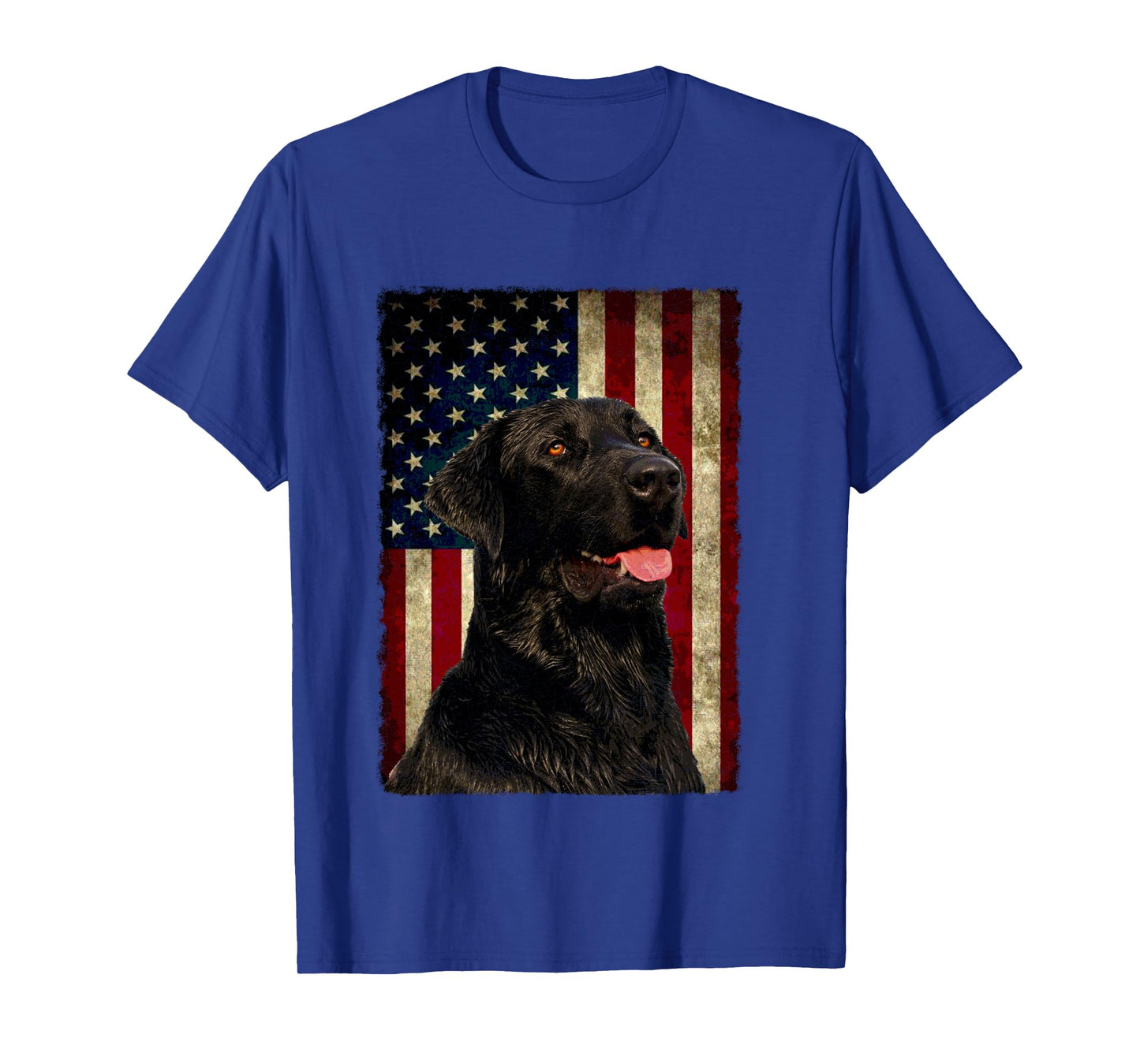 Black Labrador Lab Long Sleeve Shirt Gift USA Flag Lab Owner