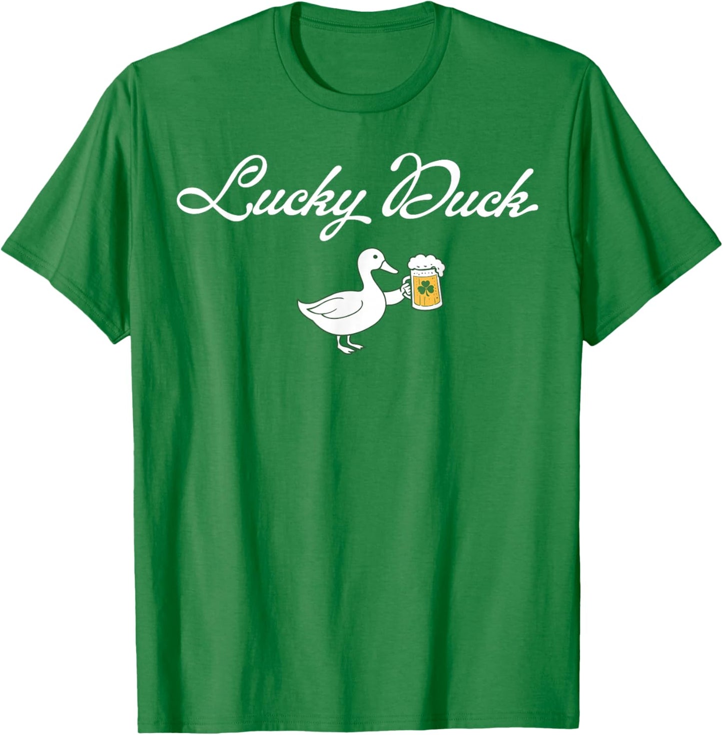 St Patrick's Day Lucky Duck Saint Paddy's Day Irish Beer T-Shirt T-Shirt - T-Shirt | Irish Green