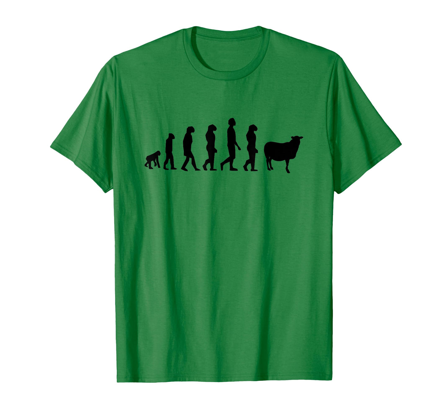 Evolution Of Man Monkey Sheep Funny Political Meme T-Shirt