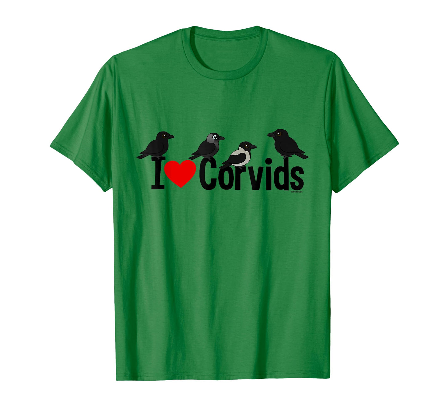 Crows, Ravens, Jackdaws! Cute I Love Corvids Cartoon T-Shirt