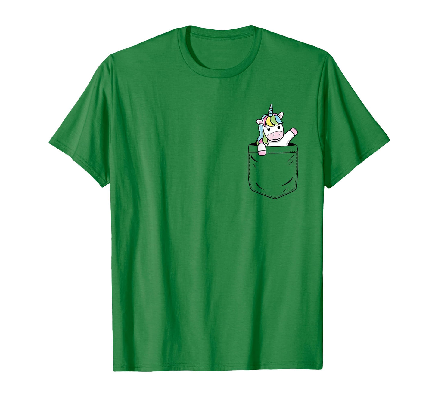 Unicorn Lovers Cute Funny Unicorn In Pocket T-Shirt