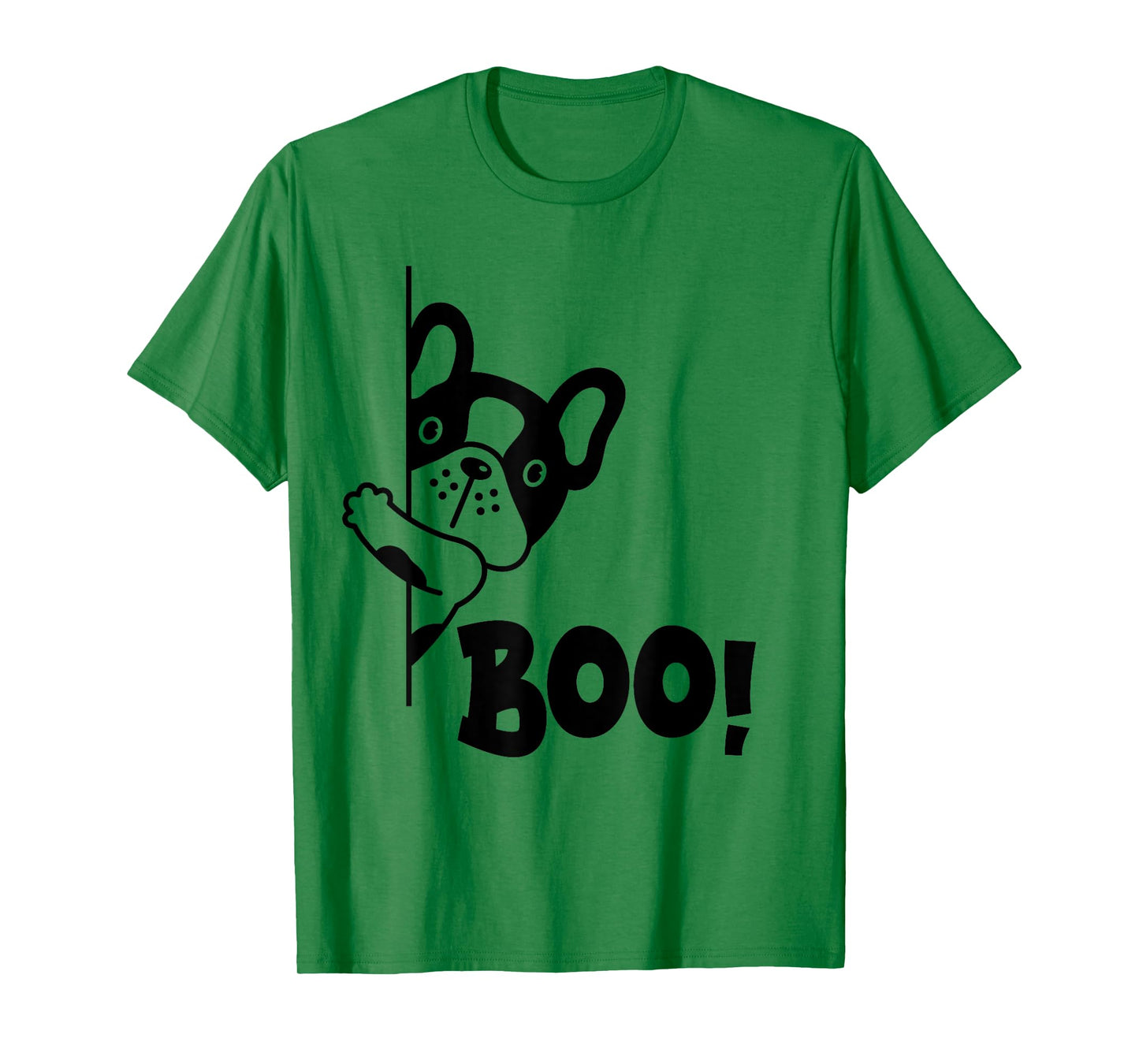 Boo! | Funny Hiding Peekaboo Scary Halloween French Bulldog Men Women Kids T-Shirt