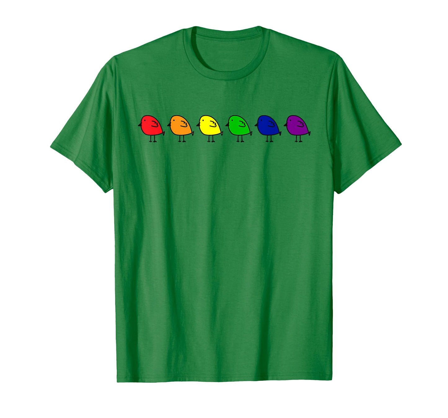 LGBTQ Gay Pride Subtle Pride Rainbow Flag Cute Birds T-Shirt