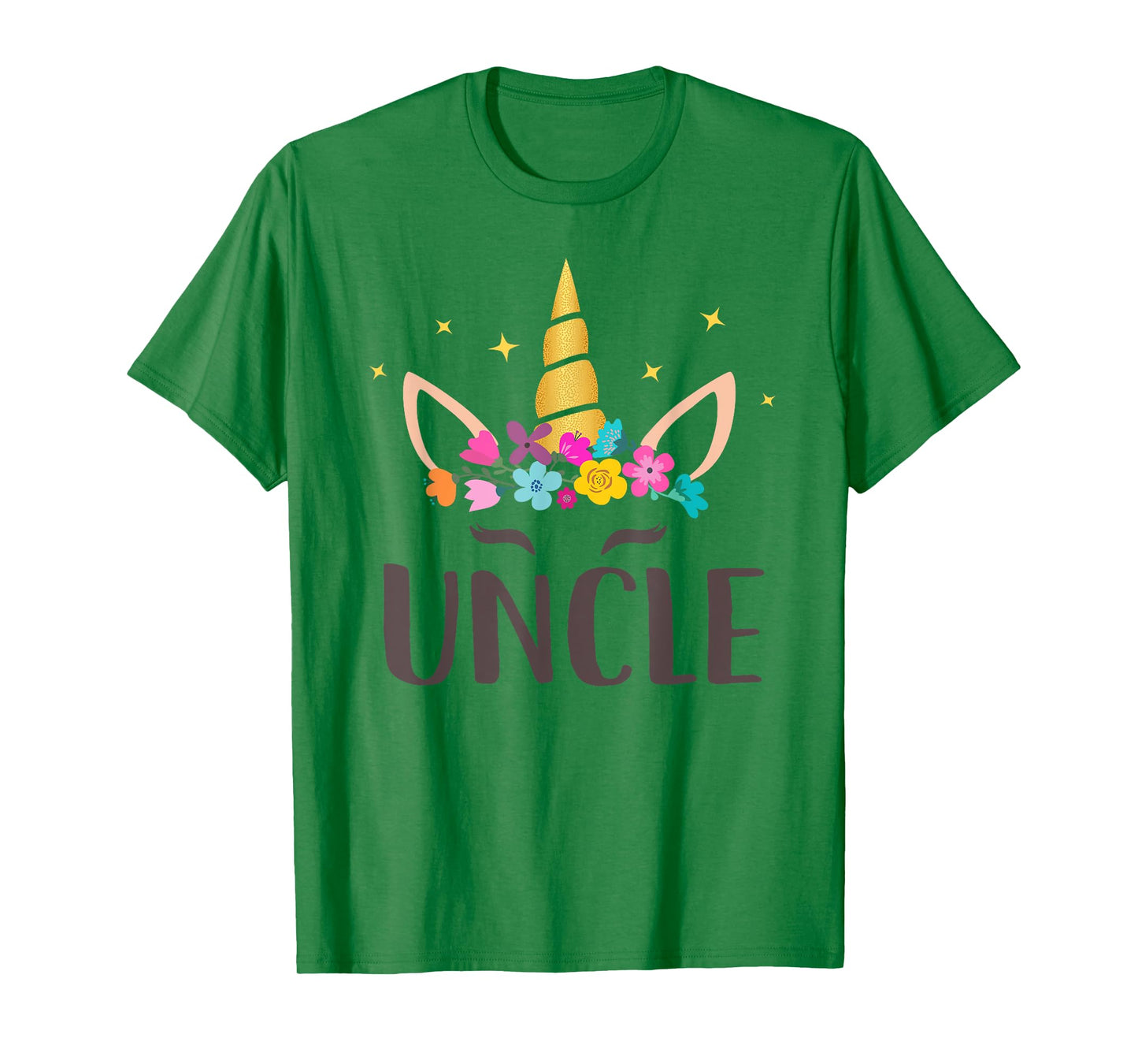Uncle Unicorn Floral Birthday Matching T-Shirt