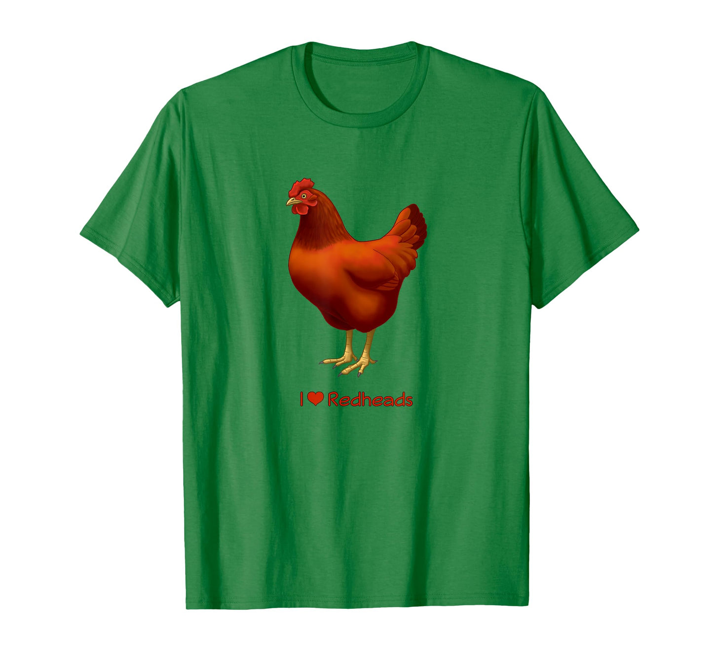 Funny I Love Redheads Rhode Island Red Chicken T-Shirt