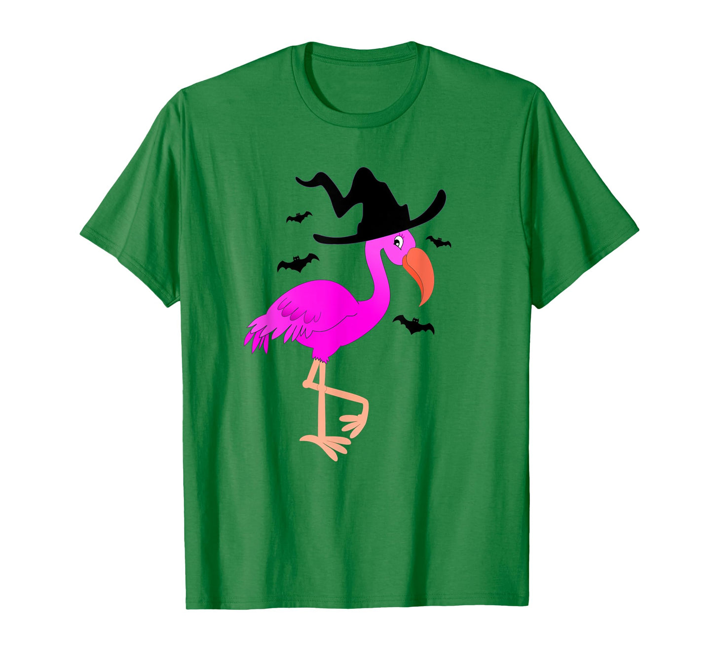Flamingo Witch Halloween T-Shirt