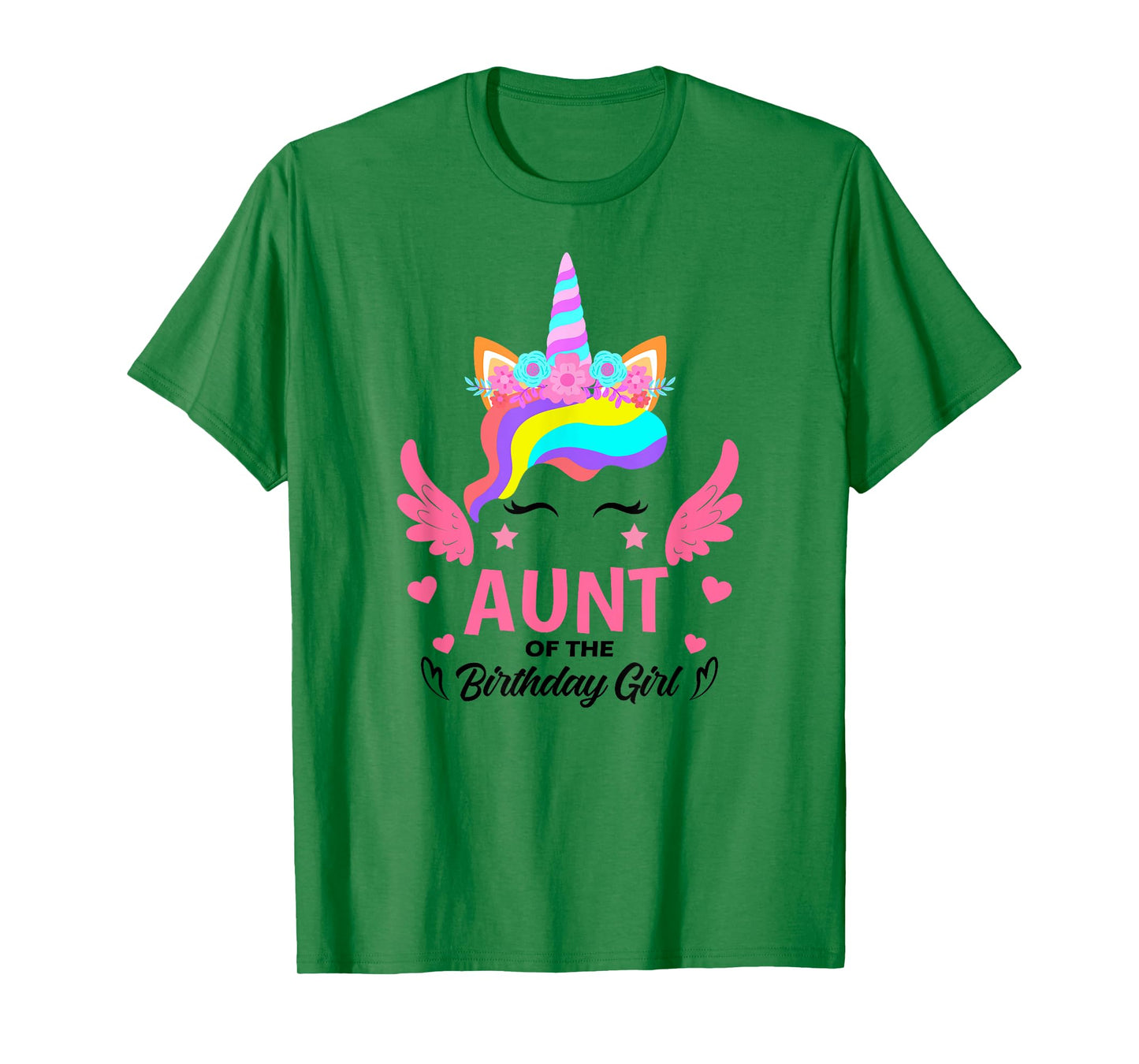 Aunt of The Birthday for Girl Auntie Unicorn First Birthday T-Shirt