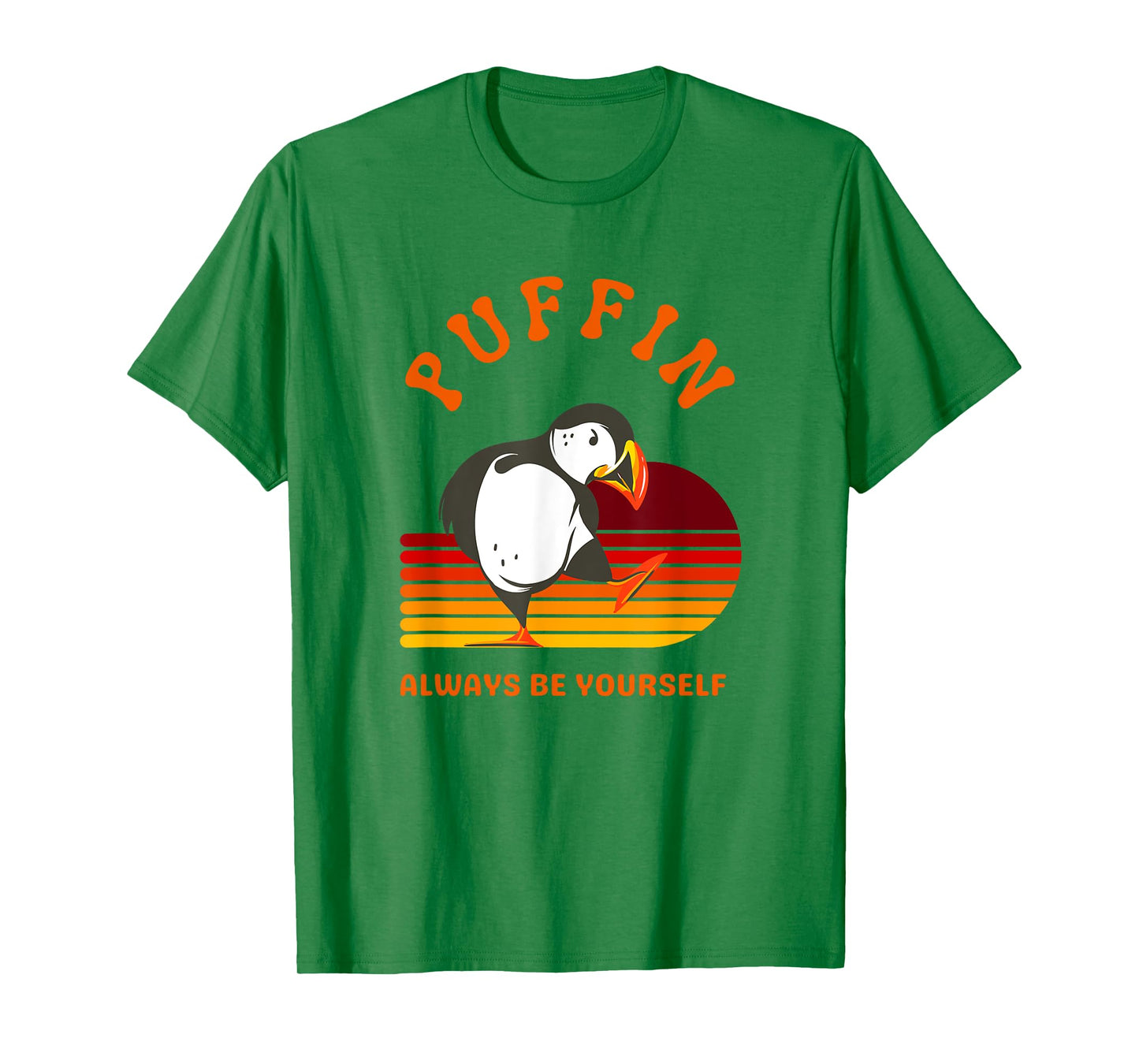 Retro Puffin Always Be Yourself | Funny Puffin Bird Birder T-Shirt