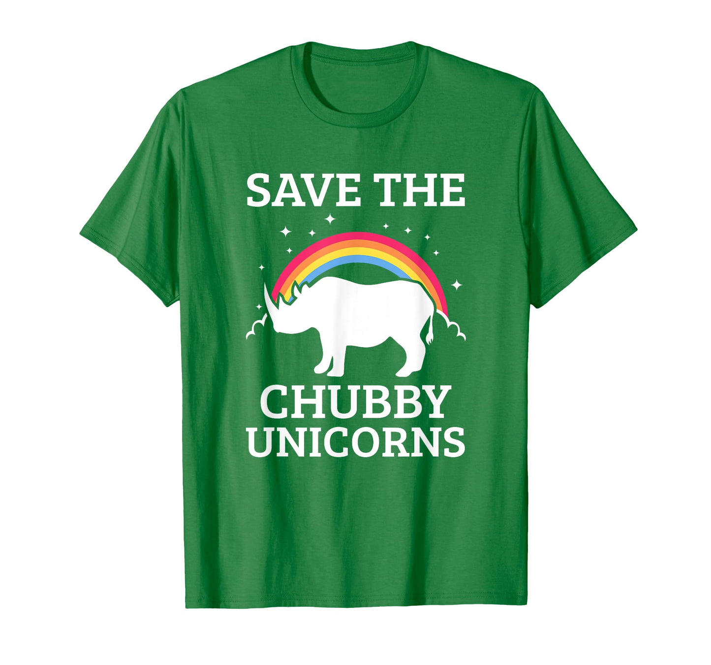 Save The Chubby Unicorns Rhino Rainbow T-Shirt