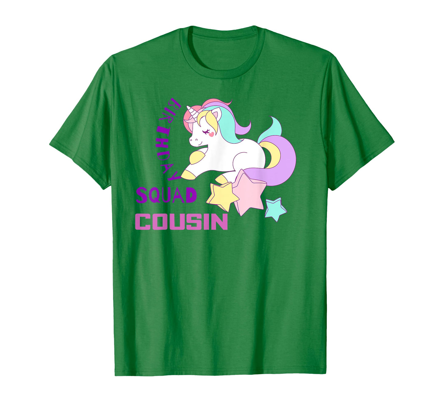 Cousin Of The Birthday Girl Unicorn Party Squad T-Shirt