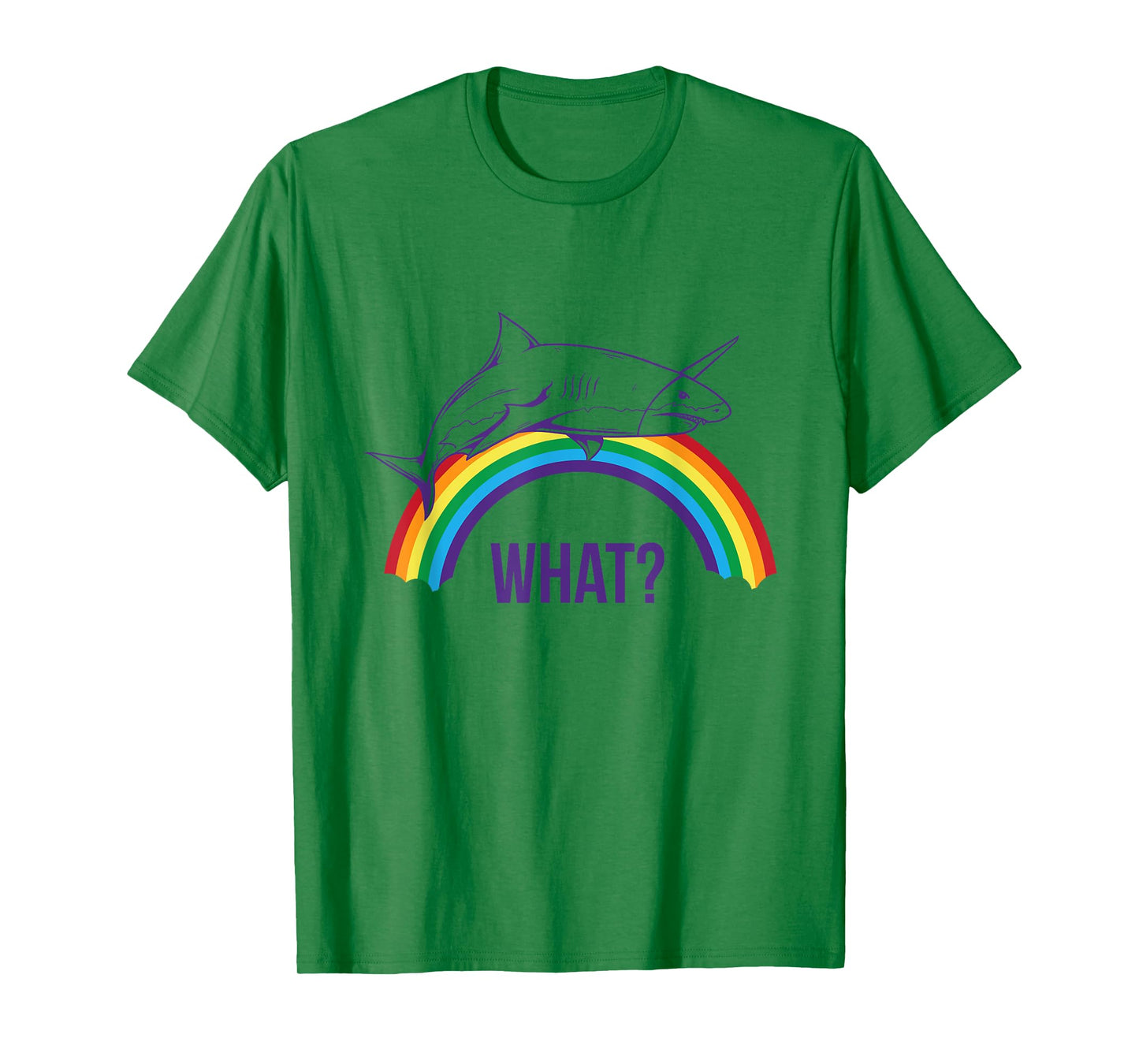 Unicorn Shark "What" Cute Rainbow Pride Graphic T-Shirt T-Shirt