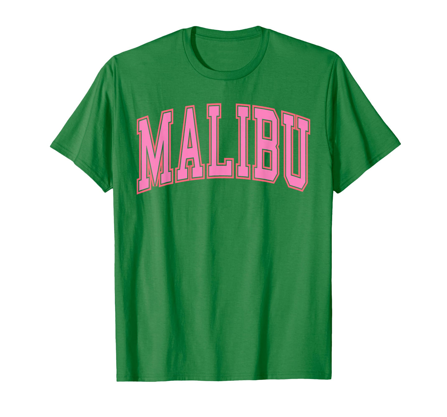 Preppy Varsity Pink Malibu California for Women Teen Girls T-Shirt