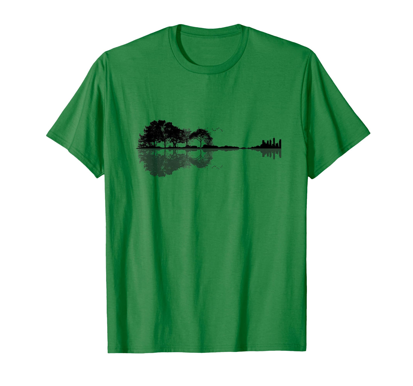 Acoustic Guitar Nature Forest Music Bass Guitarist Men Women T-Shirt