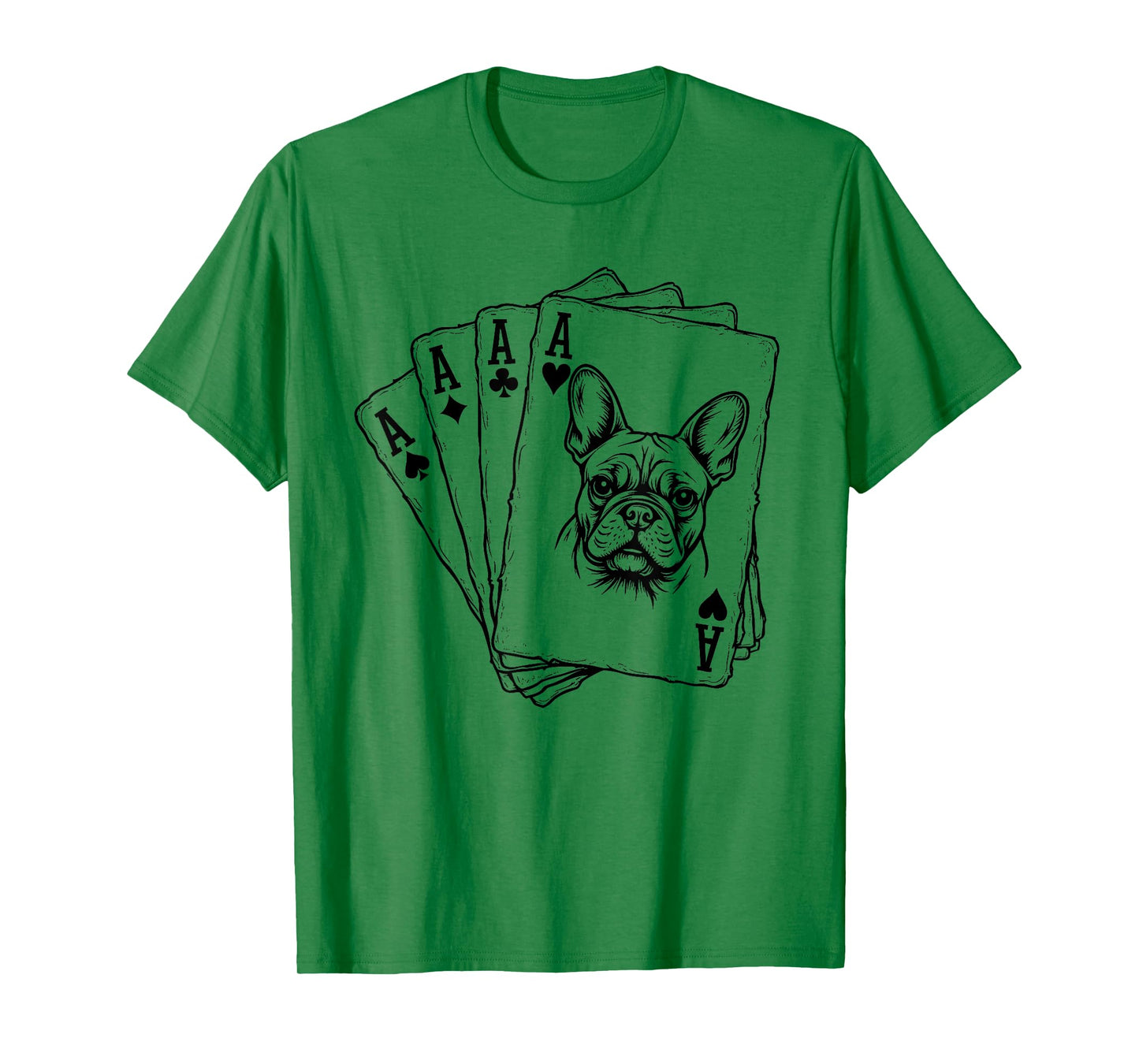 French Bulldog Poker Cards Lover Graphic T-Shirt