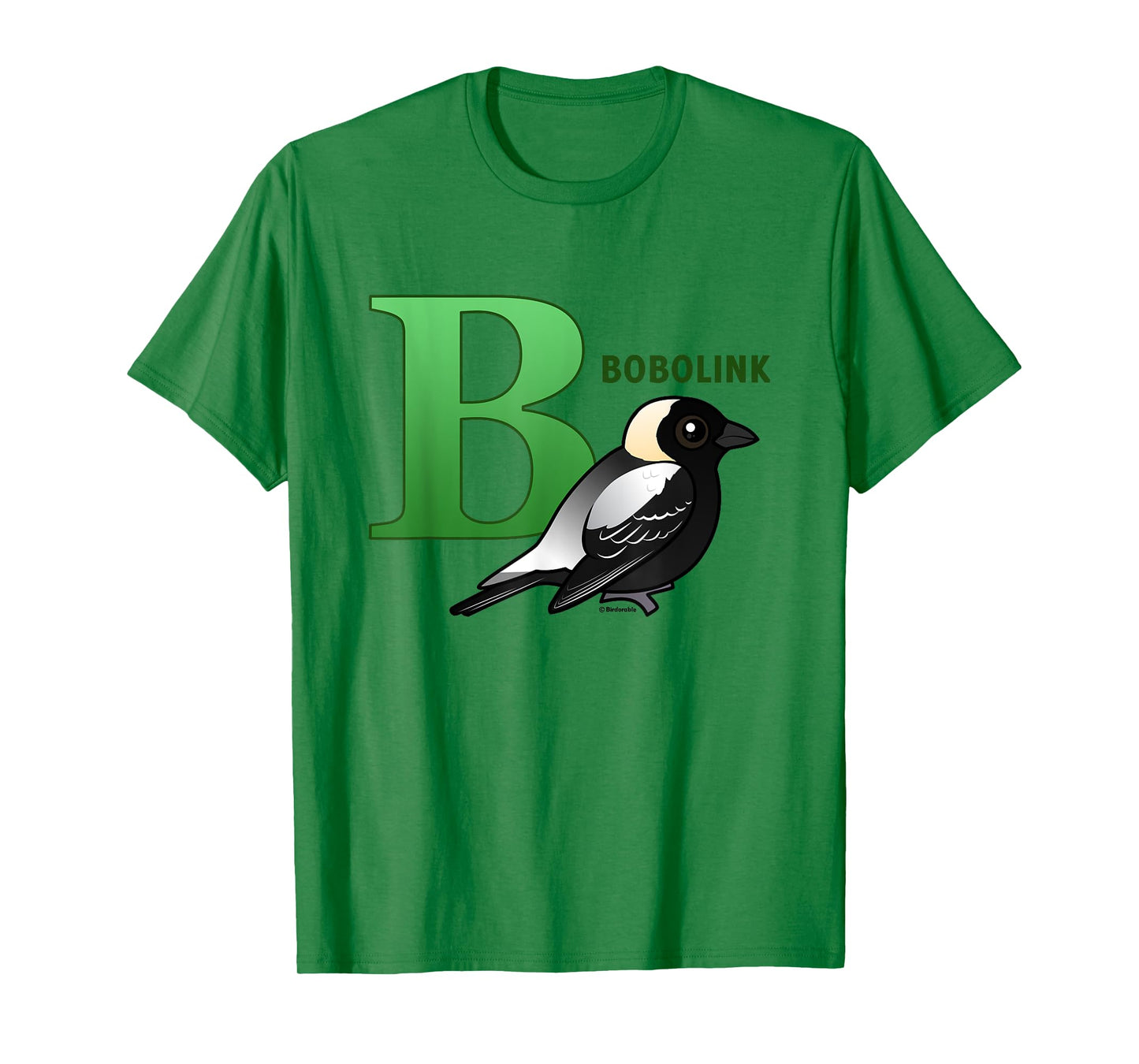 B is for Bobolink Cute Cartoon Bird Design | Bird Alphabet T-Shirt