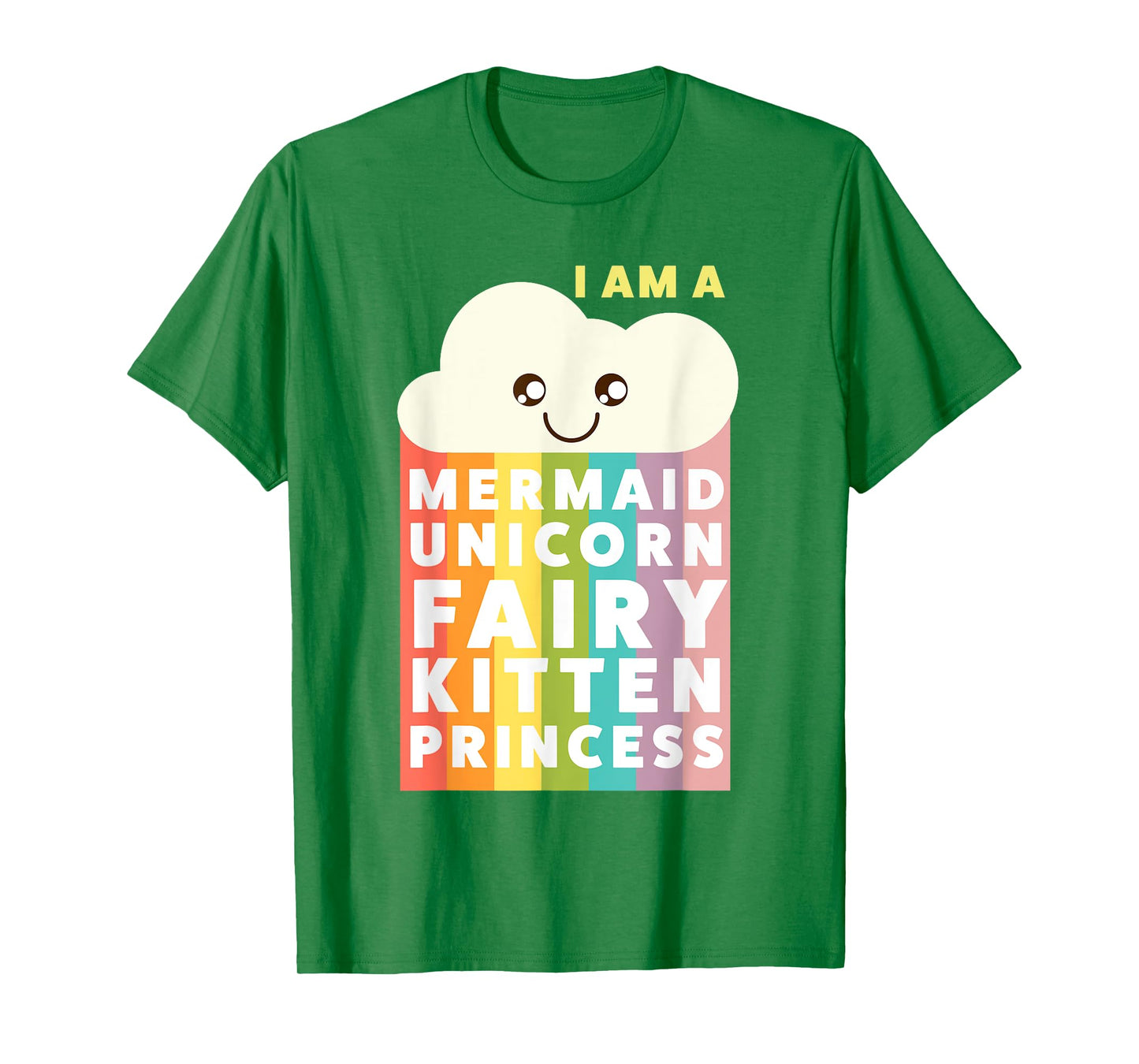 I Am A Mermaid Unicorn Fairy Kitten Princess Cute T Shirt T-Shirt