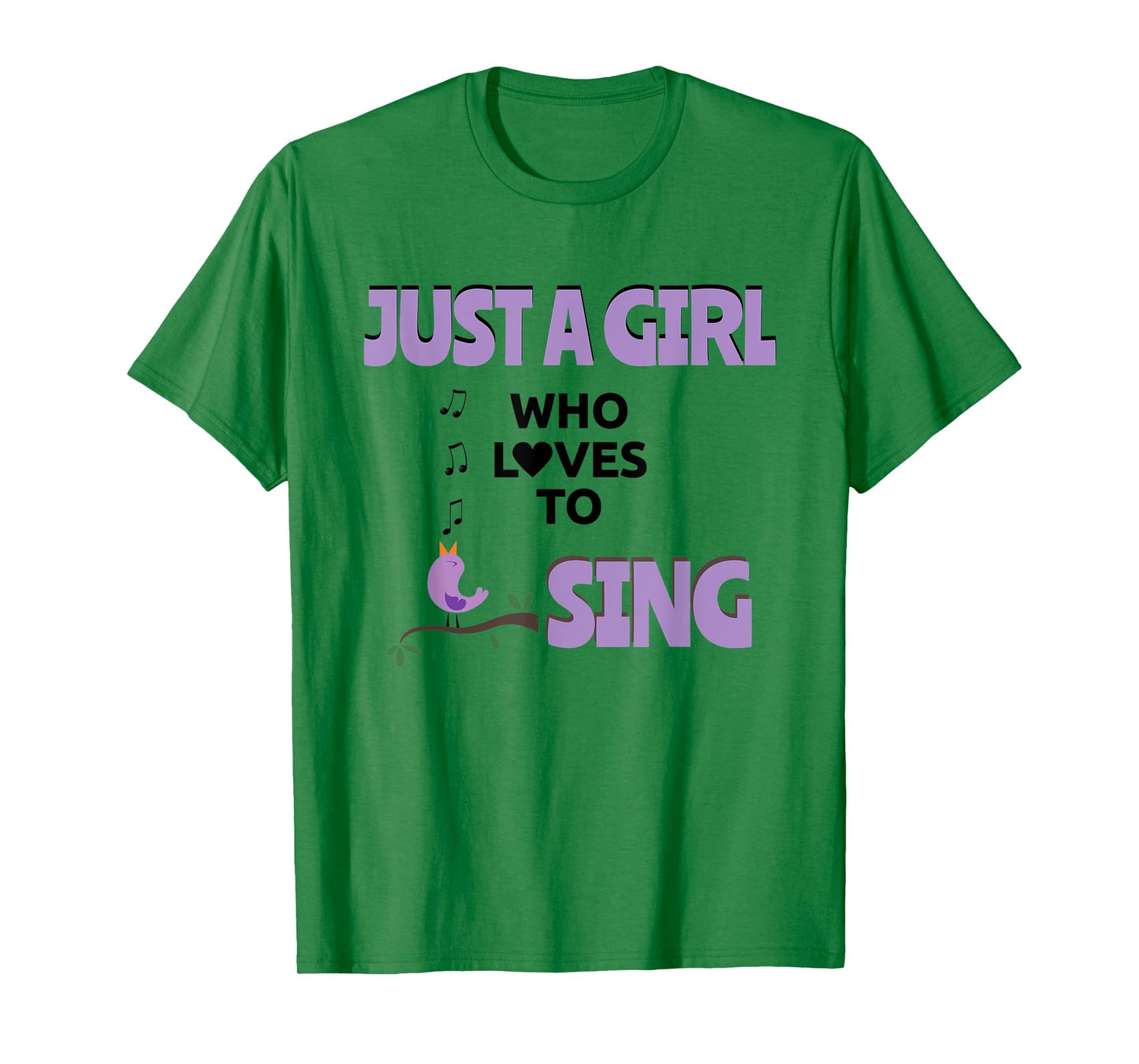 Music Lover Girl Loves To Sing Love Singing Bird Singer T-Shirt