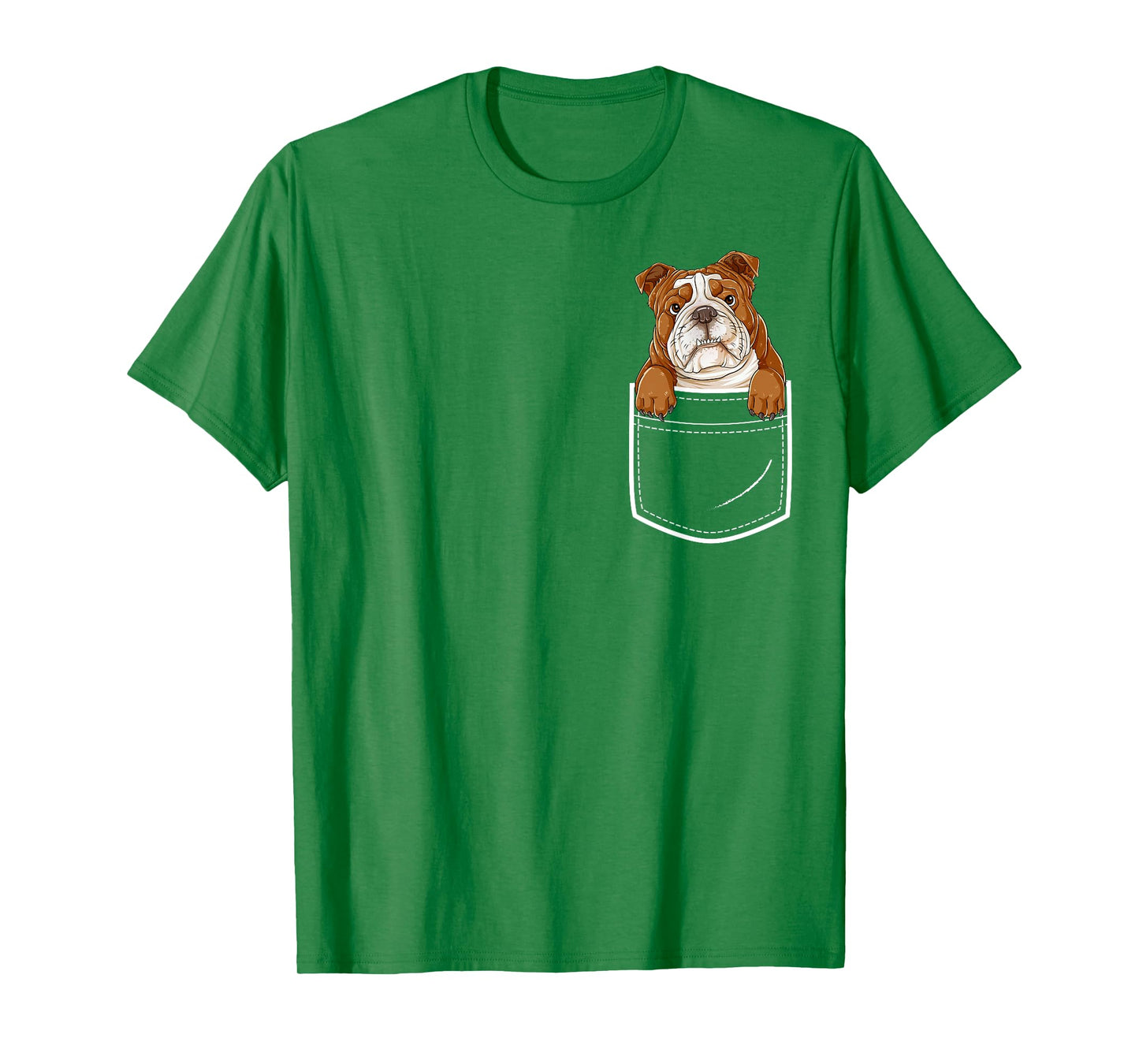 English Bulldog in Your Front Pocket T Shirt Dog Animals Tee T-Shirt for Men Women Kids