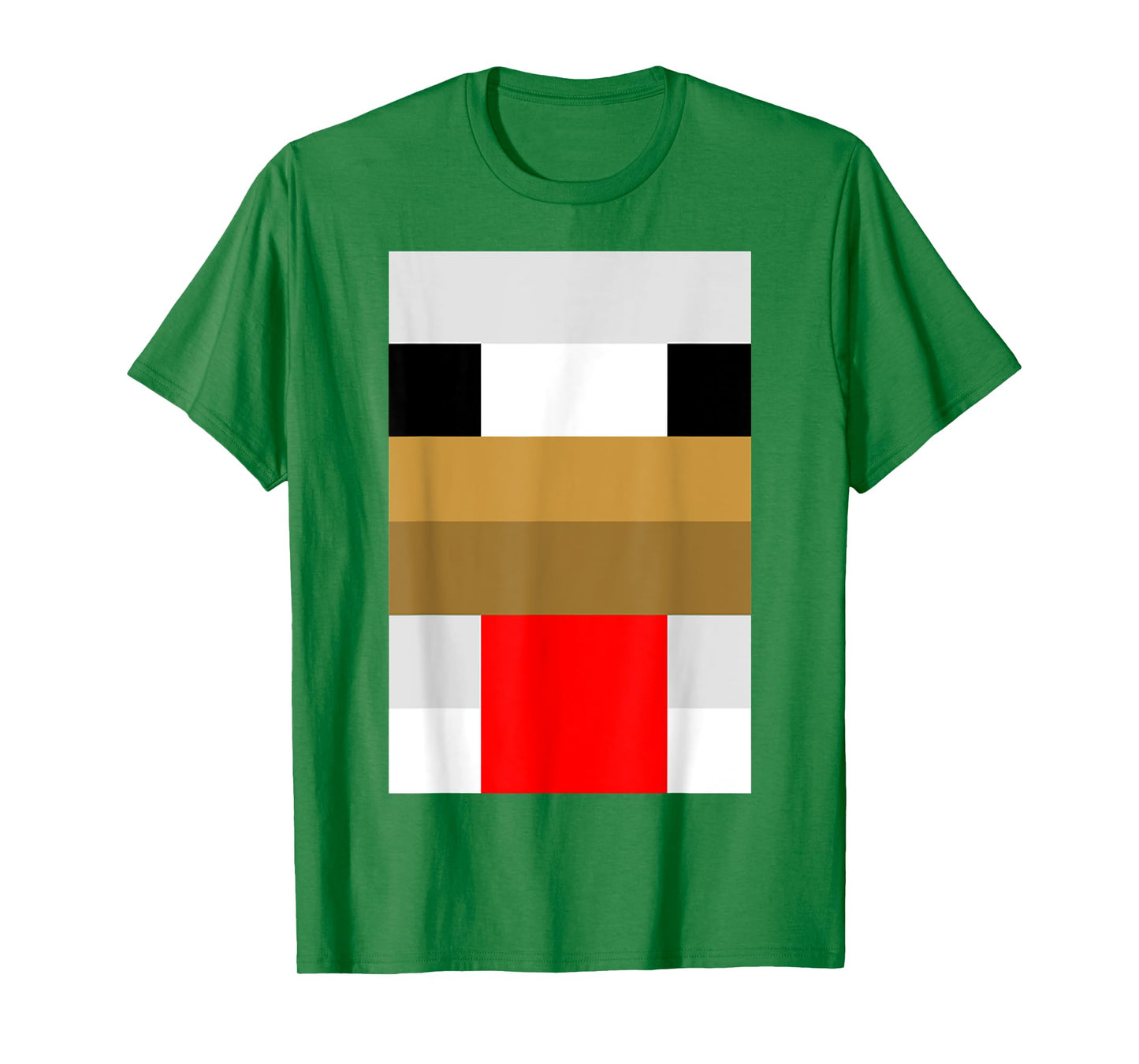 Funny Easy Halloween Costume White Chicken Pixel T-Shirt