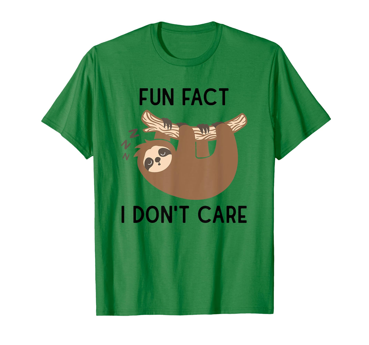 Fun fact i don't care Funny Sloth Saying T-Shirt