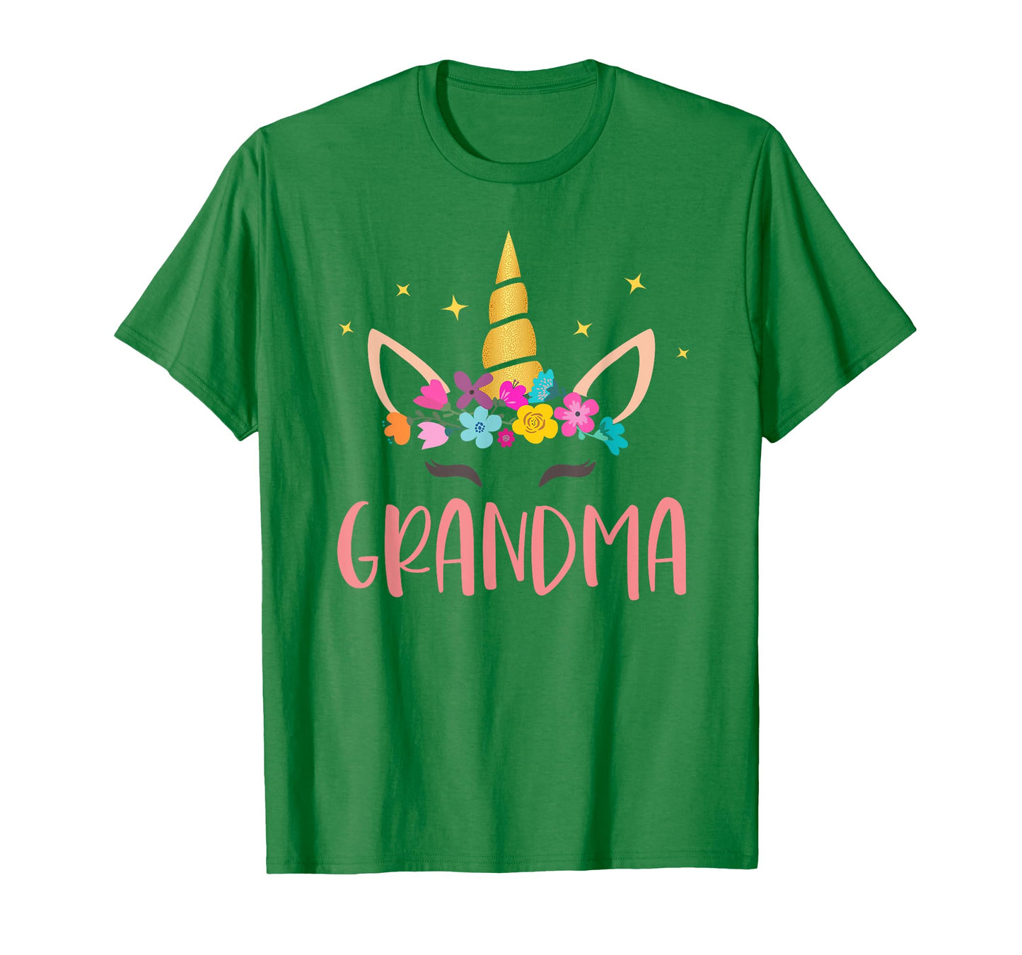 Grandma Unicorn Floral Birthday Matching T-Shirt