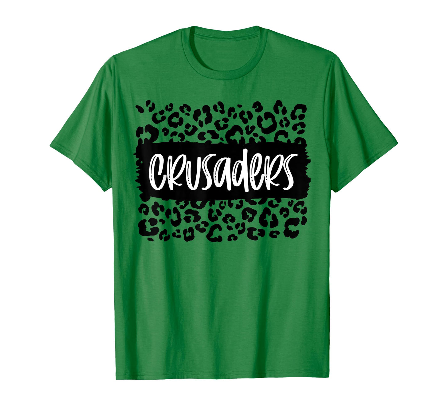 Crusaders Team Mascot School Spirit Game Night Leopard T-Shirt