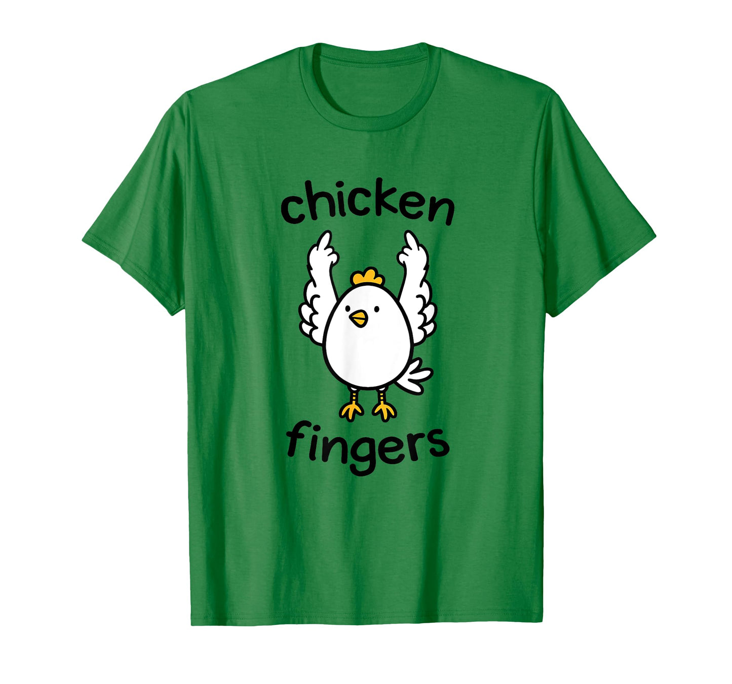 Chicken fingers - funny chicken flipping the bird T-Shirt