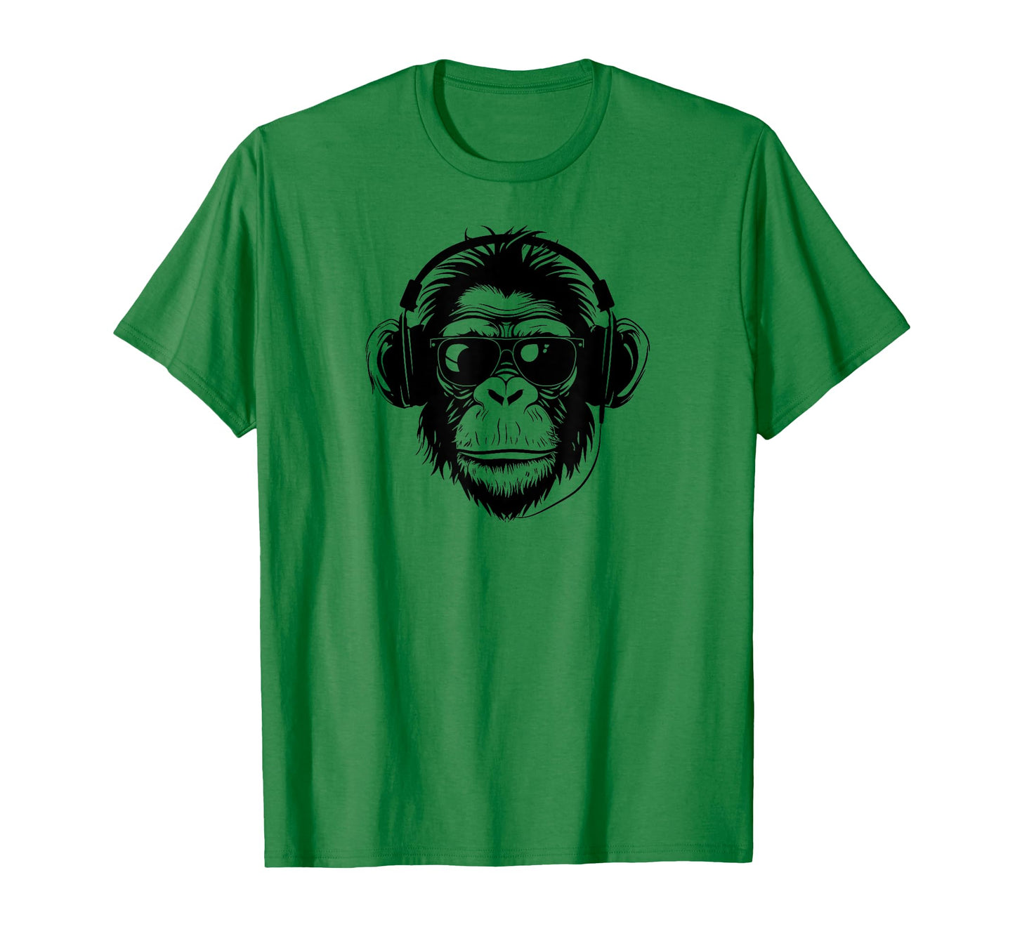 Cute Chimpanzee Monkey Headphone DJ Primate Chimp T-Shirt