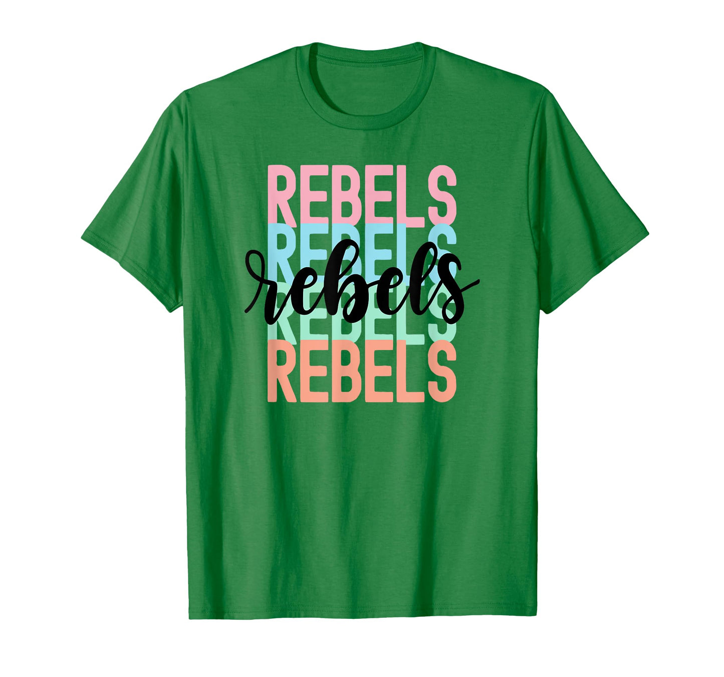 Rebels Team Mascot School Spirit Game Night T-Shirt