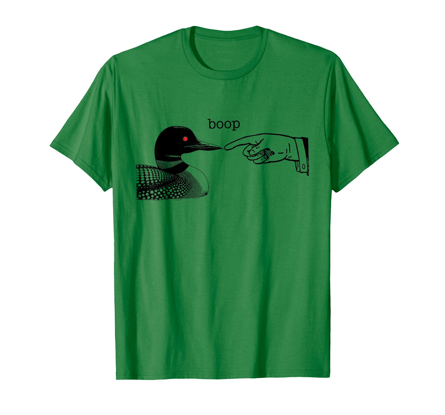 Loon Boop With Pointing Hand Human - Water Bird Loon Lovers T-Shirt