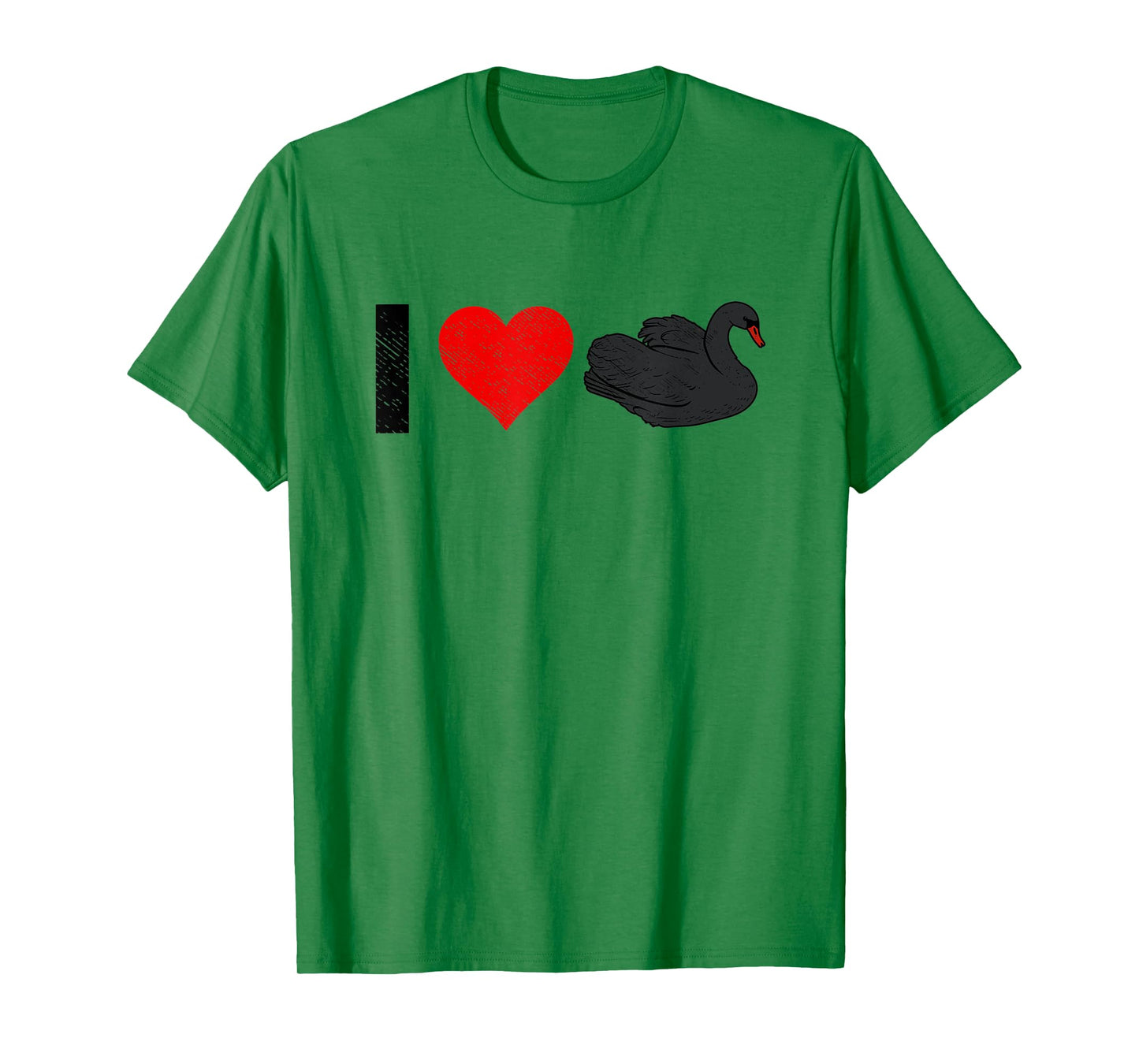 I Love Swans Swan Bird Lover Black Feathers T-Shirt