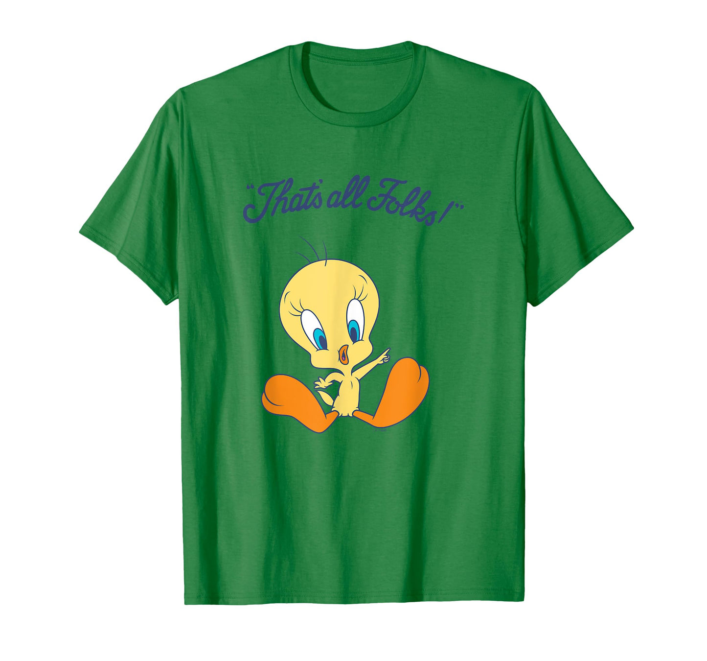 Looney Tunes "That’s All Folks!" Cute Tweety Bird Logo T-Shirt