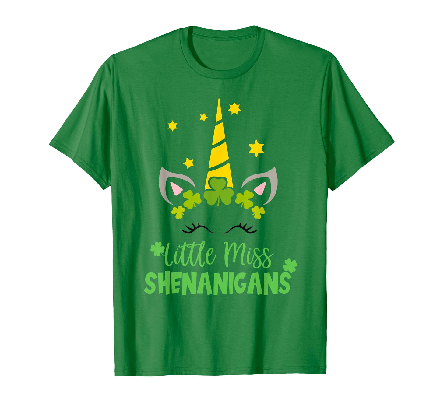 Irish Little Miss Shenanigan St Patrick Day Funny Women Girl T-Shirt