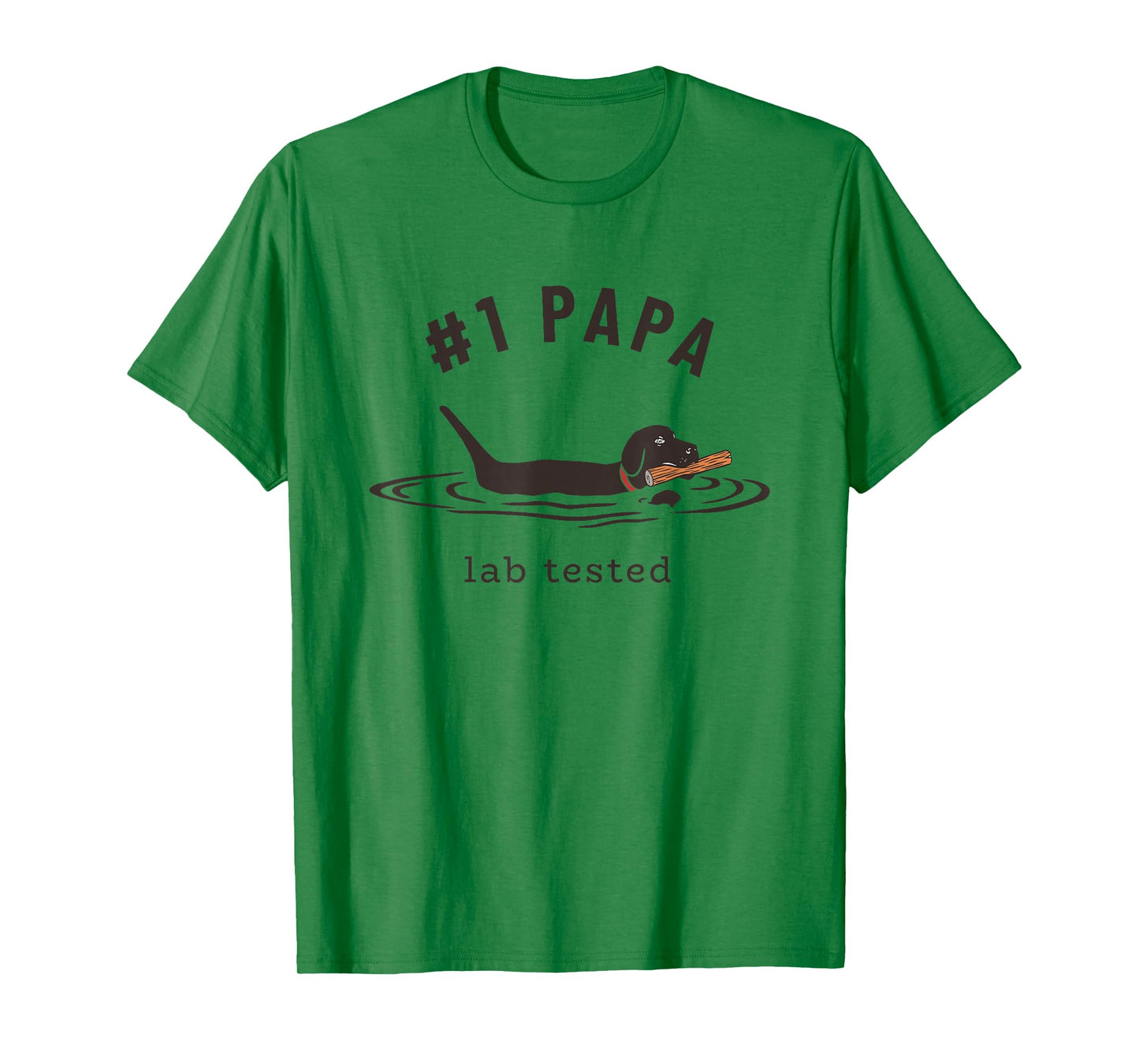 Black Lab #1 Papa - Labrador Retriever Owner Father's Day T-Shirt