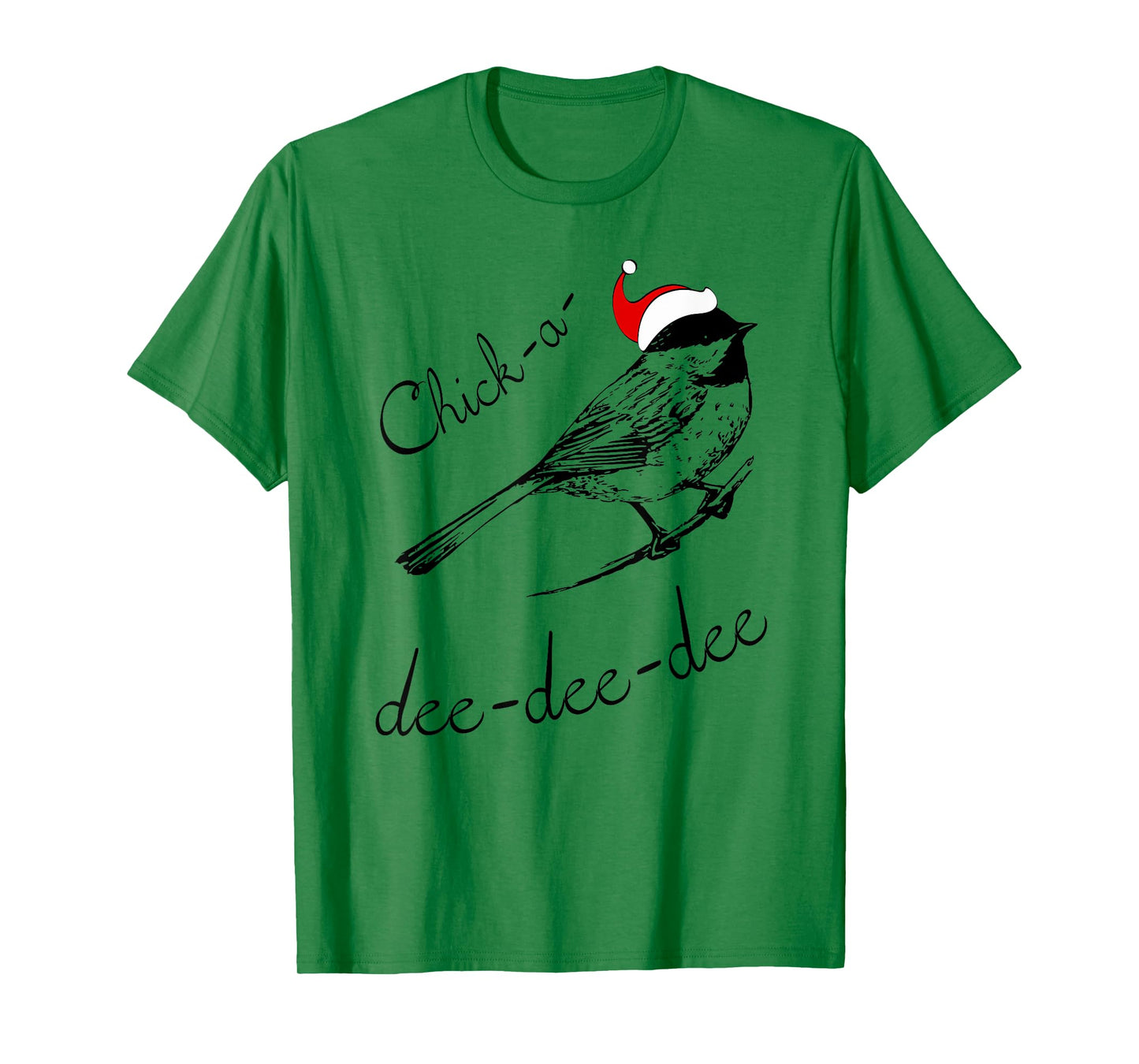 Chickadee Christmas Shirt Cute Santa Bird Lover Gift TShirt T-Shirt