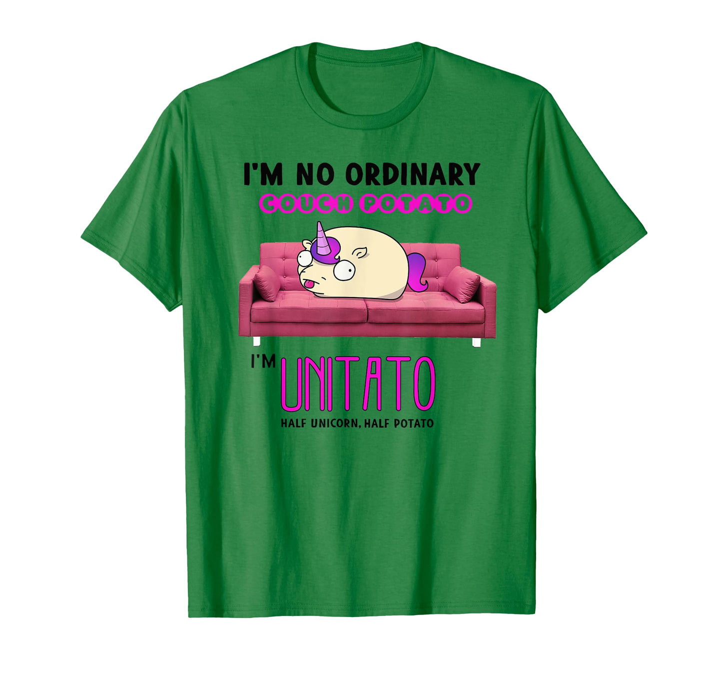 Couch Potato Funny Unicorn T-Shirt T-Shirt