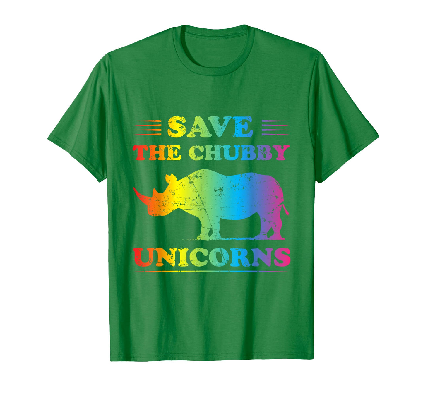 Save The Chubby Unicorns Colorful Rainbow T Shirt T-Shirt