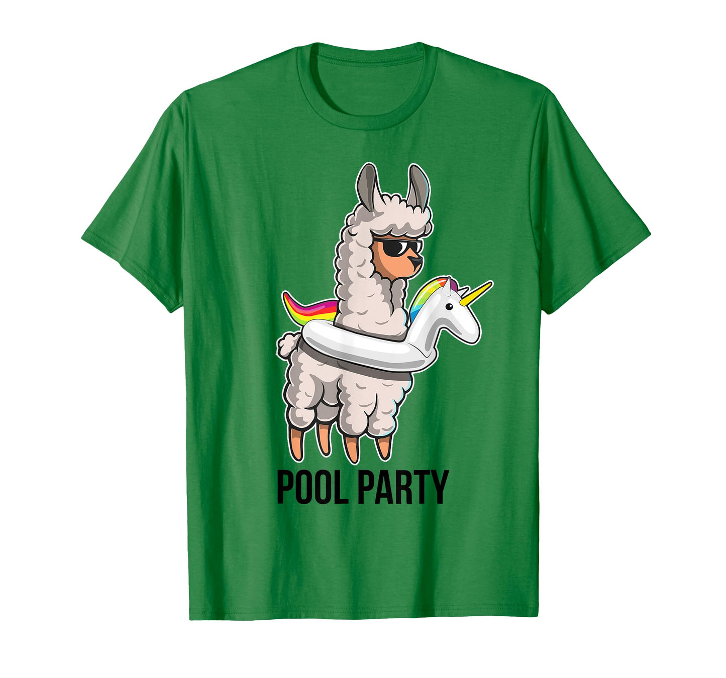 Pool Party Llama Unicorn Float Shirt Funny Llama Gifts Women T-Shirt
