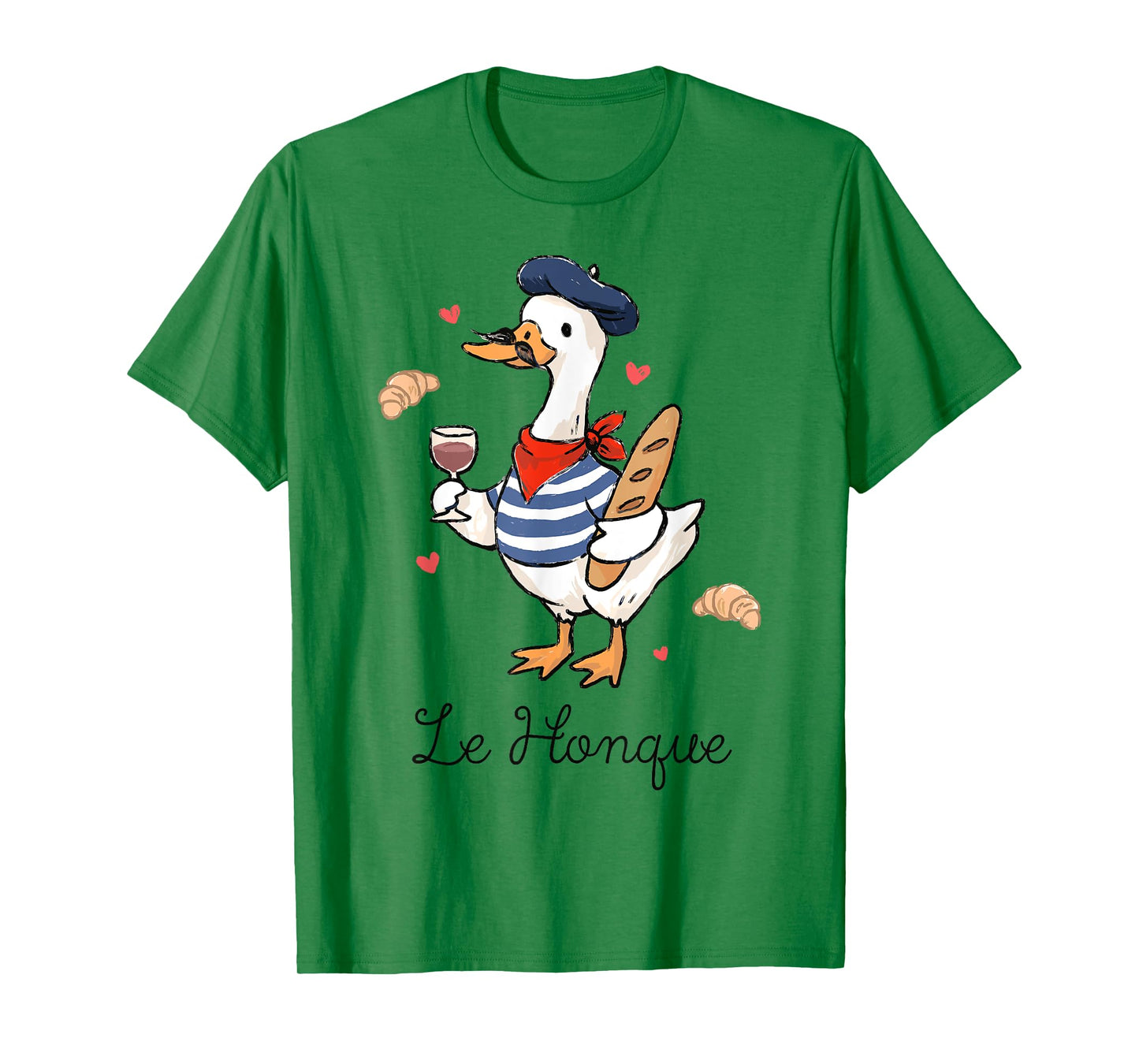 Retro Le Honque Silly Goose Baker Loving Baking Duck Meme T-Shirt