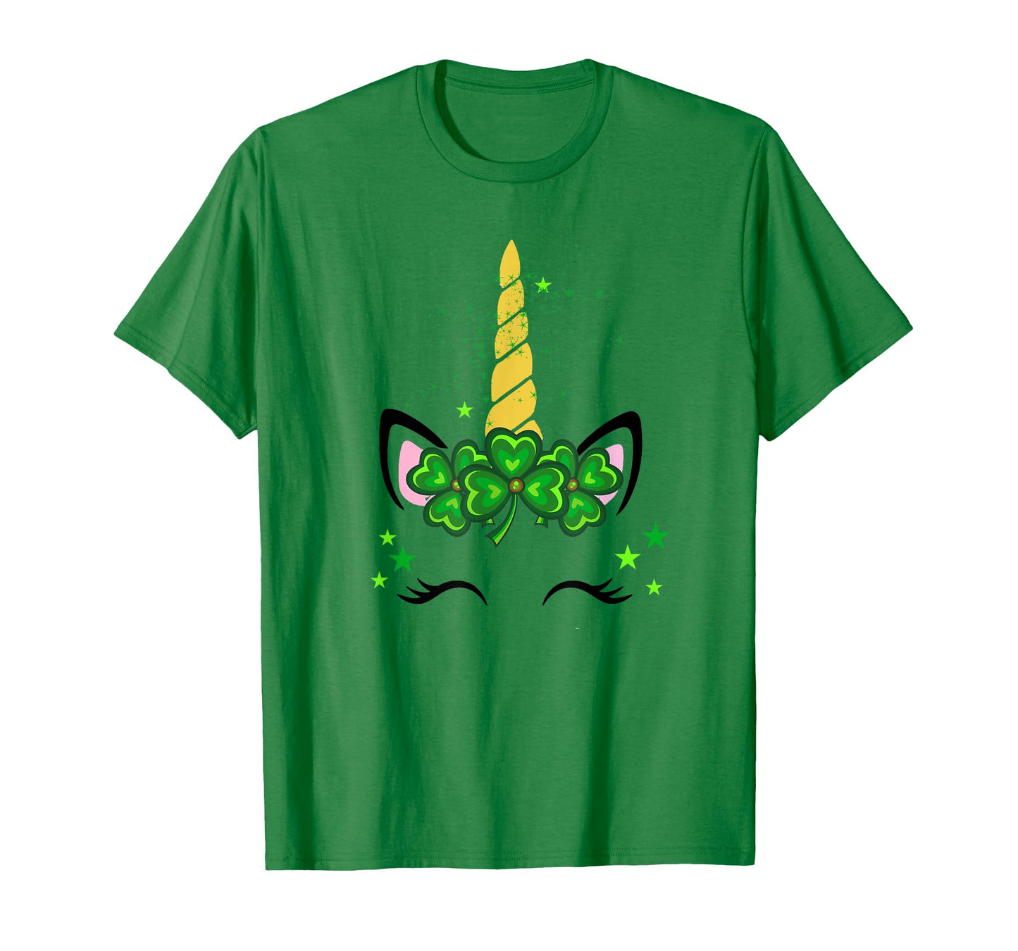 St. Patrick's Day Irish Unicorn face T-Shirt Men Women kids T-Shirt