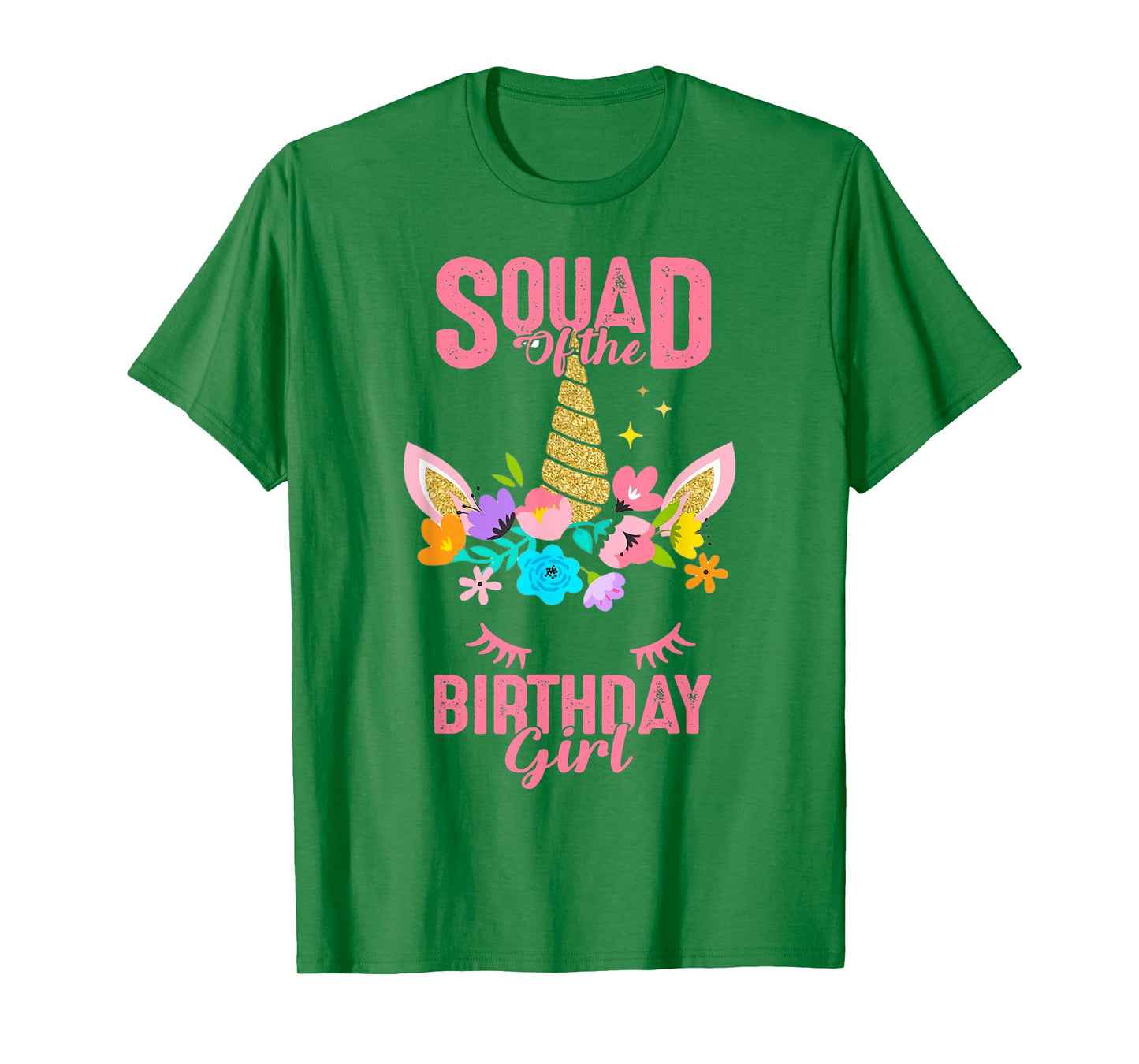 Squad of the Birthday Girl Unicorn Birthday Party Matching T-Shirt