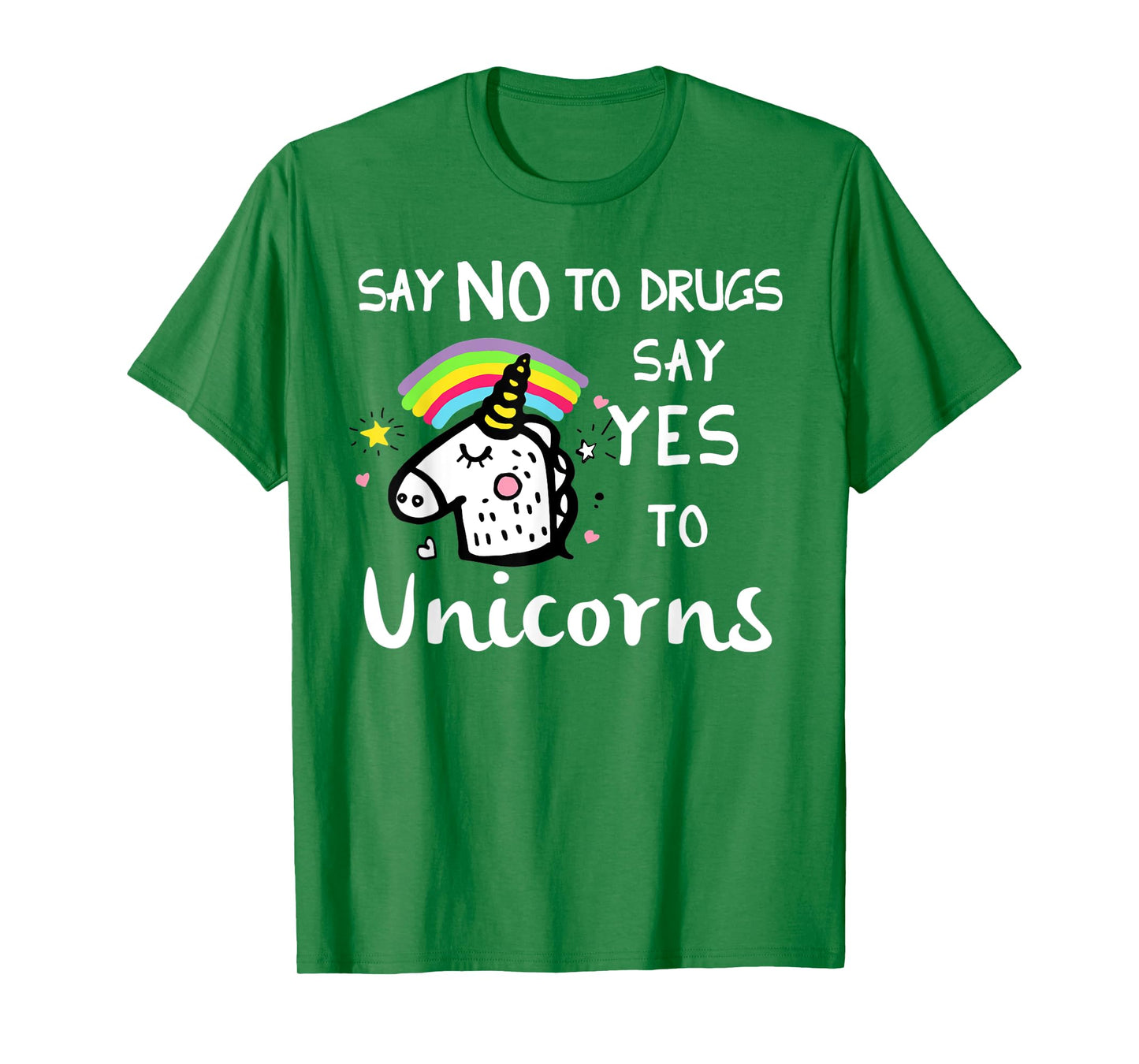 Red Ribbon Week Kids Youth Say No Say Yes to Unicorns T-Shirt