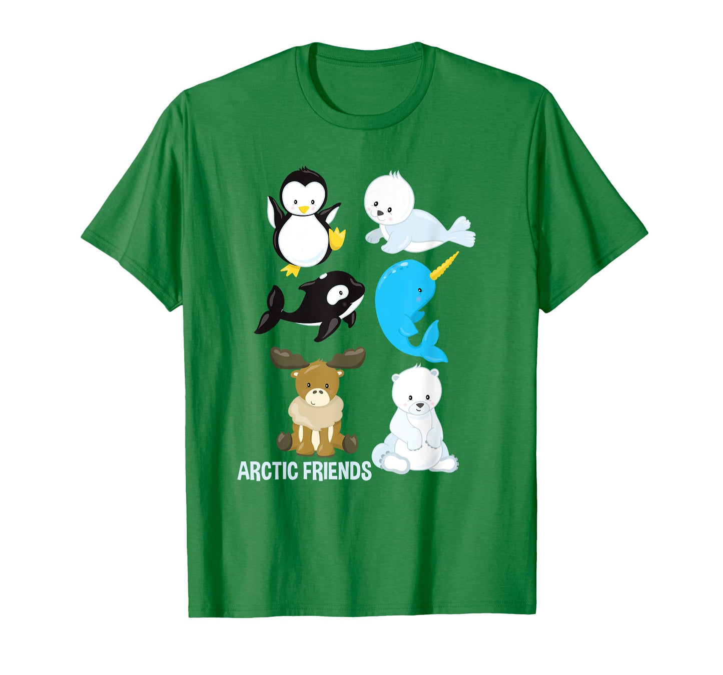 Arctic Animals Penguin Seal Whale Polar Bear Narwhal T-Shirt T-Shirt