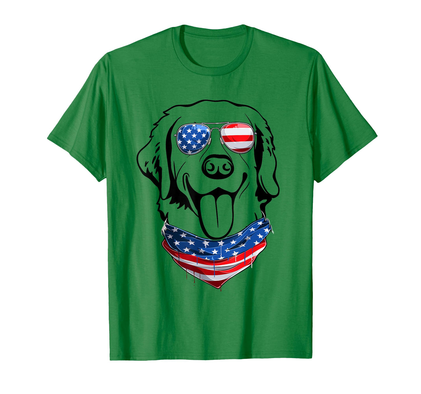Labrador 4th of July Patriotic American Flag Labrador Dog T-Shirt