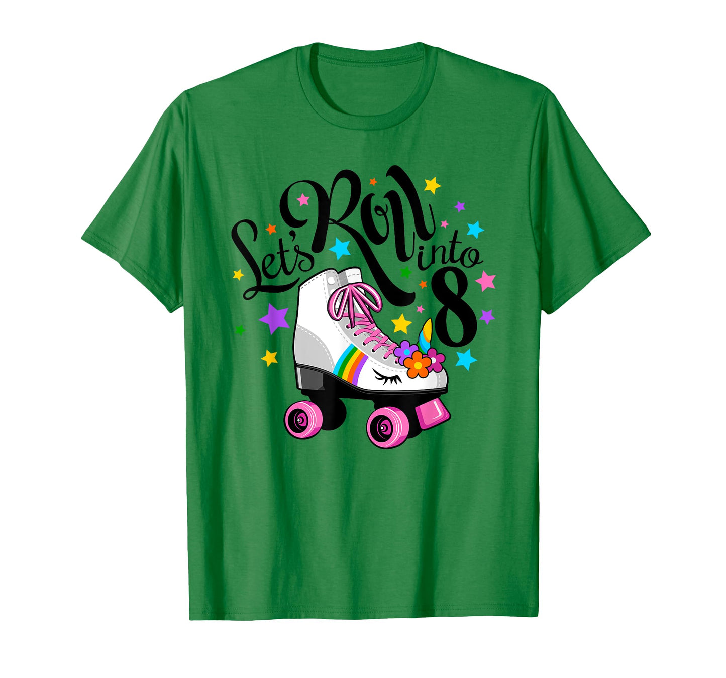 Lets roll into 8 Birthday. Unicorn, Roller skate T-Shirt