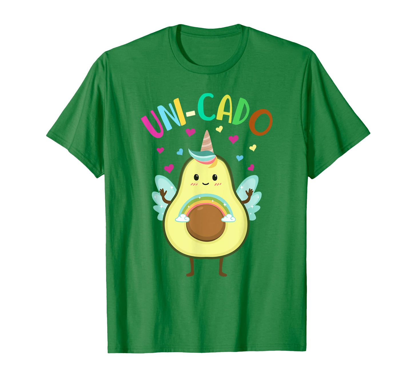 Cute Avocado Shirt Kids Toddler Little Girl Unicorn Birthday T-Shirt