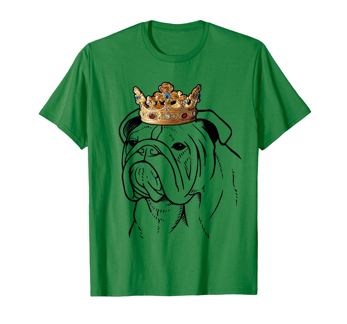 Bulldog Wearing Crown T-Shirt